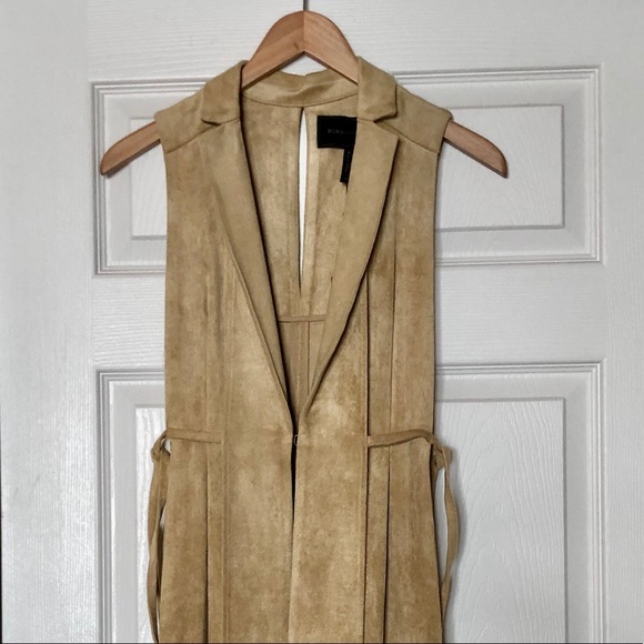🌻HP🌻 BCBGMAXAZRIA GAIA OPEN TIE DUSTER VEST - Picture 6 of 13